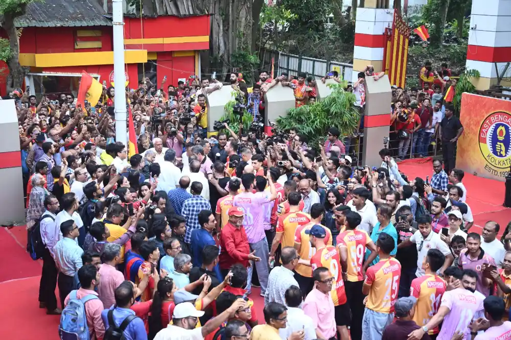 east bengal football team celebration