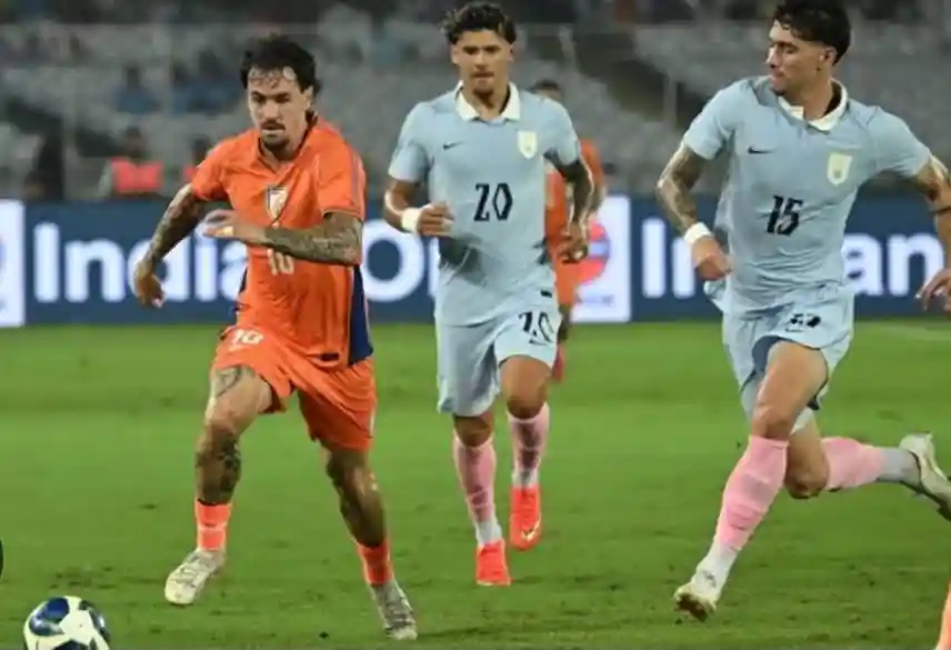 uruguye and Indian football match