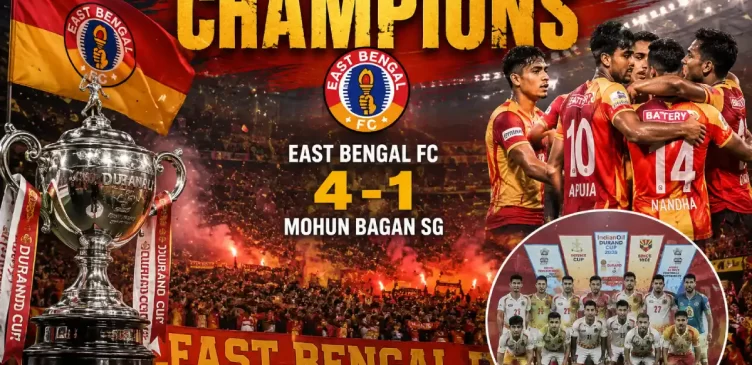 East Bengal Durand Cup 2026 champions after 4-1 victory over Mohun Bagan