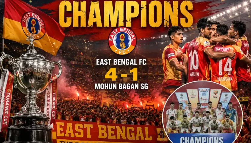 East Bengal Durand Cup 2026 champions after 4-1 victory over Mohun Bagan