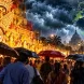 Rainy Durga Puja Beneath a Cyclone Sky